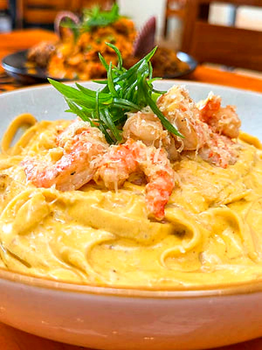 Fettuccine con Langostinos - Encuentro Marino
